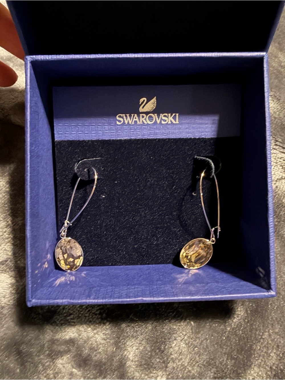 Swarovski Puzzle Golden Shadow Pierced Earrings
